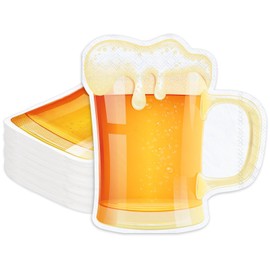 JarThenaAMCS 100Pcs Oktoberfest Paper Napkins Beer Shape Disposable Napkins Munich Festival Luncheon Dinner Napkin for German Party Birthday Baby Shower
