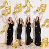 Gold Music Note Balloons, 16Inch 12Pc Gold Quaver Aluminum Foil