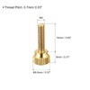 sourcing map Knurled Screws M4 x 16 mm Brass Shoulder