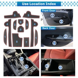 SXCY for 2025 2026 Kia K5 Cup Holder Inserts Liner 2025 2026+ K5 Door Slot Mats for 2025 2026 Kia K5 Accessories Cupholder Console Inserts Liner Non-Slip Waterproof Mats (2025+ K5 red)