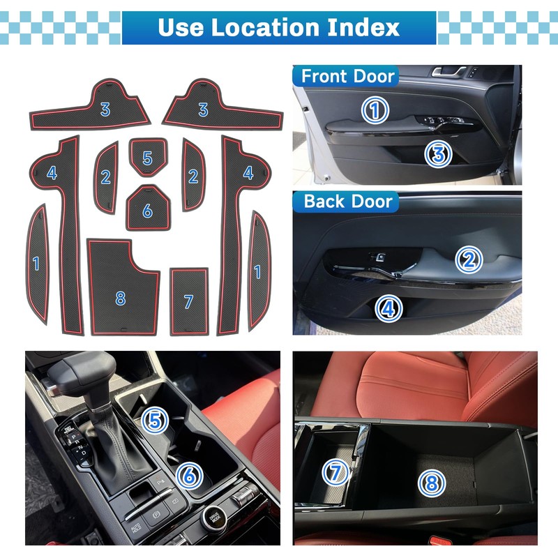 SXCY for 2025 Kia K5 Cup Holder Inserts Liner 2025