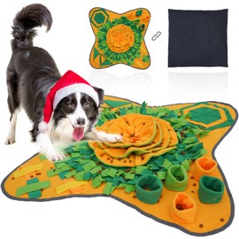 HDOELGP Durable Dog Nose Pads Washable Promotes Natural Foraging and Sniffing Pet Puzzle Activity Mats Mentally Stimulating Toy for Dogs, Cats and Rabbits Orange