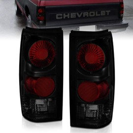 AmeriLite Dark Euro Black Smoke Tail Lights For 1982-1993 Chevy S10 Blazer/GMC S15 Sonoma - Passenger and Driver Side