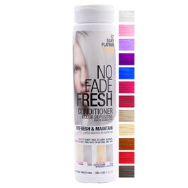 NO FADE FRESH Icy Silver Platinum Color Depositing Conditioner - Semi Permanent Hair Color with BondHeal Bond Rebuilder - Silver Hair Dye, Toner to Remove Yellow - Deep Conditioner Hair Mask 6.4 oz