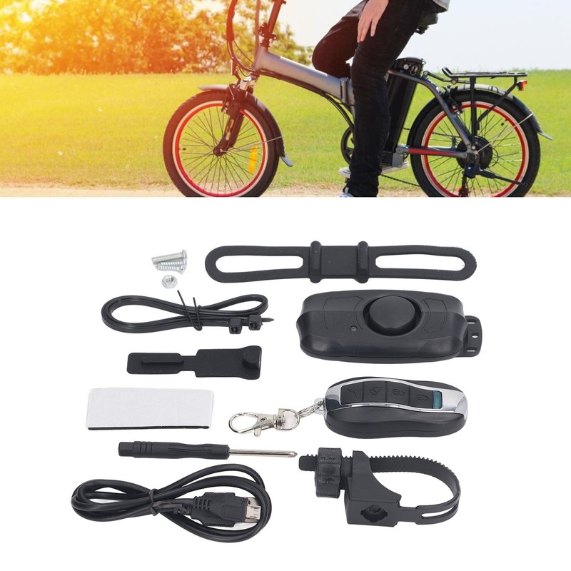 Electric Vehicle Alarm USB Charging Bike Wireless Remote Control Vibration