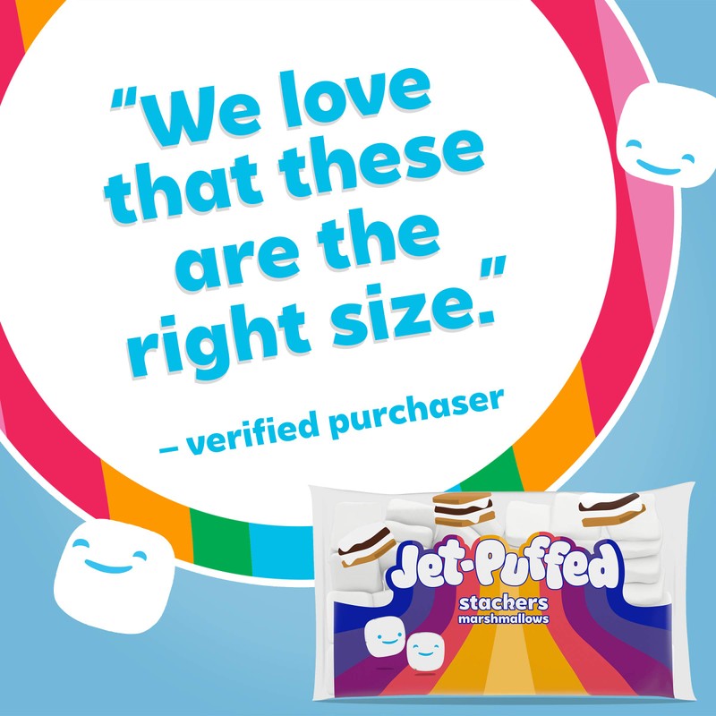Jet-Puffed Stacker Marshmallows (8 oz Bag)