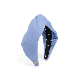 Lele Sadoughi Women's Greta Cotton Headband, Cloudy Sky, Blue, One Size