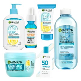 Kit Anti Imperfecciones Garnier Seco+nutritiva+am+ps 6pasos