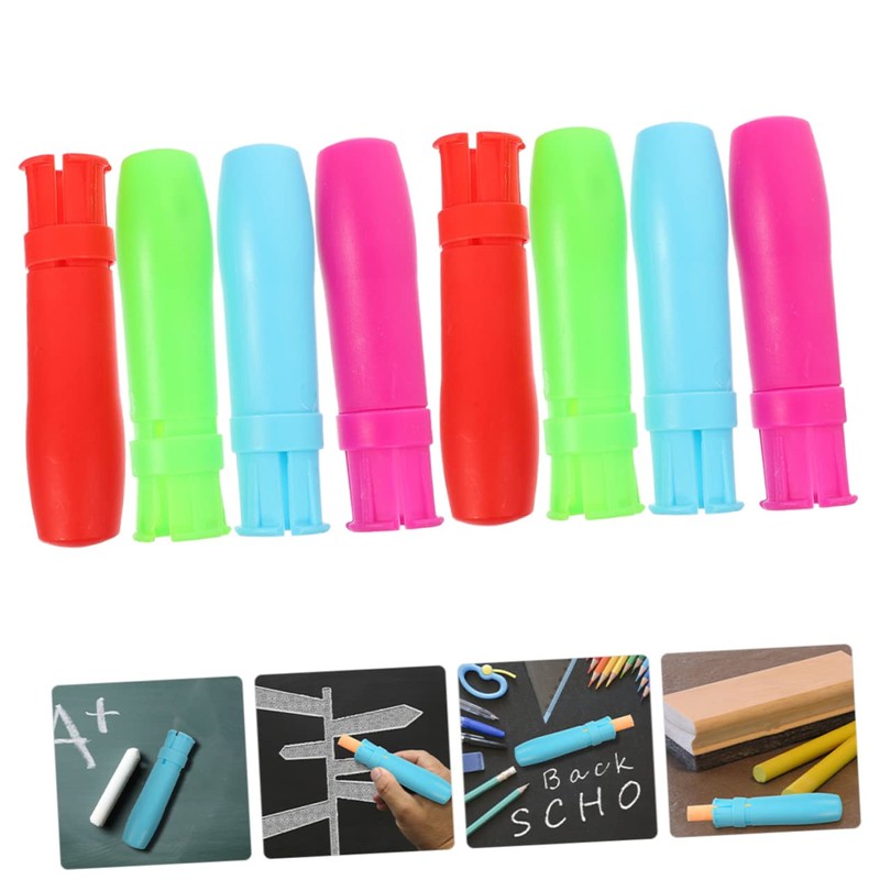 VILLFUL 8Pcs Adjustable Chalk Clip Holder Practical Water Soluble Chalk