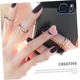 Baluue 4pcs Nail Art Decorations DIY Fuzzy Ball Manicure Heart Shaped Ornament