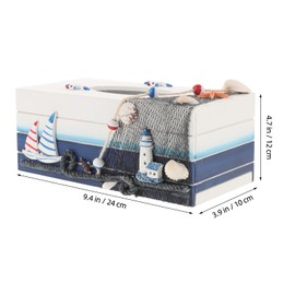Alipis 1pc Box Vintage Decor Tissue Box for Car Adorno para Mesa De Nautical Tissue Box Cover Dining Table Decor Nautical Tissue Holder Wooden Tissue Box Tissue Case Storage Box
