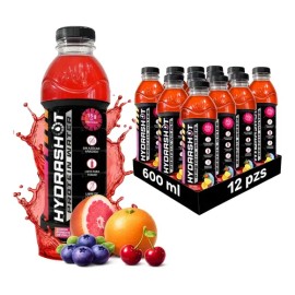 Protein Water Hydrashot 12 Pzs 600 Ml 15g Proteína Sabor Ponche                                                                                       