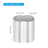 sourcing map 1 Inch 2.5 mm Aluminium Crimp Sleeve Double