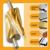 TOOLMAYS M35 Titanium Coated Step Drill Bits, 18 Size 3/16