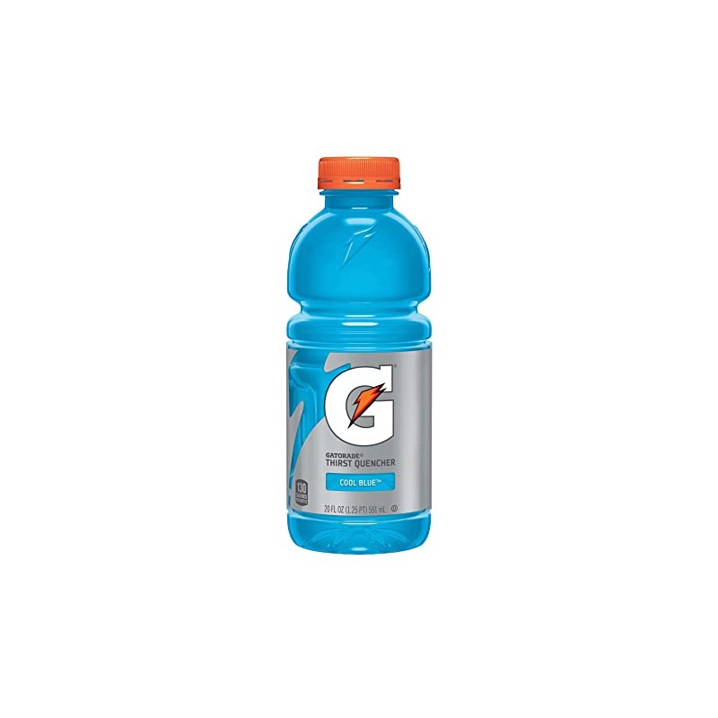 Gatorade Sport Drink Cooling Blue Raspberry, 20-Ounce Wide MouthBottles (Pack
