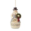 Jim Shore Heartwood Creek - Victorian Snowman with Wreath Hanging