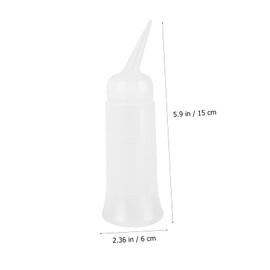 FRCOLOR 2pcs Travel Squeeze Bottle Oil Applicator Bottle Clear Squeeze Bottle Root Comb Applicator Bottle Hair Color Applicator Bottle Tools Style Applicator Hair Dye Hair Oil