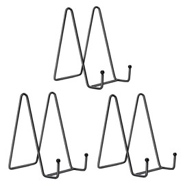 Veumoie 3 Pack Large Plate Holder Display Stand-10 Inch Tall Plate Stands for Display-Metal Picture Frame Stand-Big Easel Stand