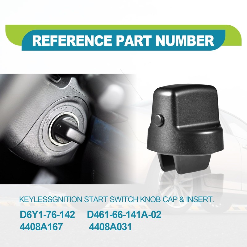 Keyless Ignition Start Switch Knob Cap Compatible with 2007-2015 Mazda