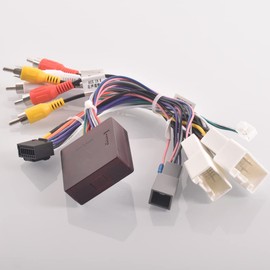 Strpump - Cable de arnés de radio estéreo de 16 pines para Mitsubishi Lancer EX Pajero Outlander 2014 ~ 20 con amplificador Rockford Factory y cámara retrovisor OEM