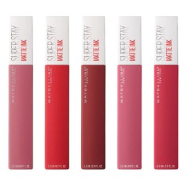 Pack x5 Labiales Liquidos Matte Maybelline De Larga Duración Superstay Matte Ink