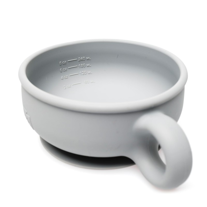 TalkTools Itsy Baby Bowl Plus Tapa Sólida Gris (Nube)