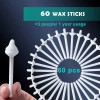 Charmonic 제모용 왁스 어플리케이터 스틱 60개 - 남녀용 비강 귀