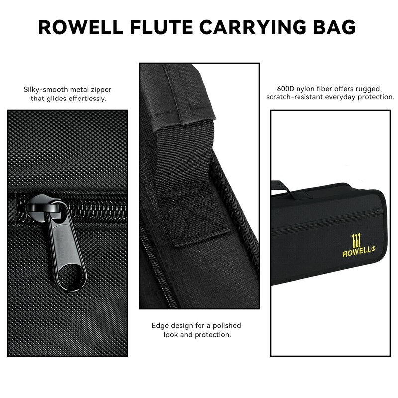 ROWELL Flute Case for 16 & 17 Hole Flutes Structured