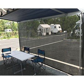 Tentproinc RV Awning Sun Shade Screen 7' X 12' 3'' (Fit for 13' Awning) Mesh Sunshade for RV Awning Sunscreen Motorhome Camping Trailer Awning Screenshade Block UV Glare - 3 Year Warranty (Black)