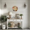 Constantplanet Farmhouse Wooden Wall Clocks Battery Operated 10 Inch