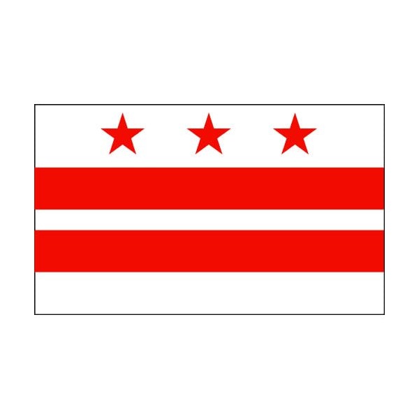 Washington D.C. 2x3ft Indoor Nylon Flag with Pole Hem and