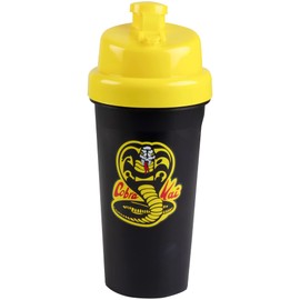 Cobra Kai - Botella coctelera con bola mezcladora mezcladora, 25 onzas, paquete de 2 unidades, mezcla de proteína en polvo, bebidas deportivas, batidos, batidos y más, con licencia oficial, regalo de