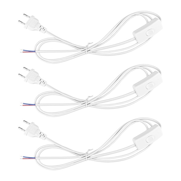 Powice Pack of 3 Cable with Plug, Connection Cable with