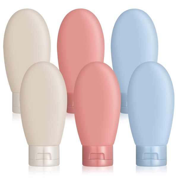 DesertCreations DesertCreations Travel Bottles Set, 6 Pcs Leak Proof Refillable