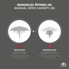 Doppler Carbon Steel Slim Plain Pocket Umbrella - Handy Format