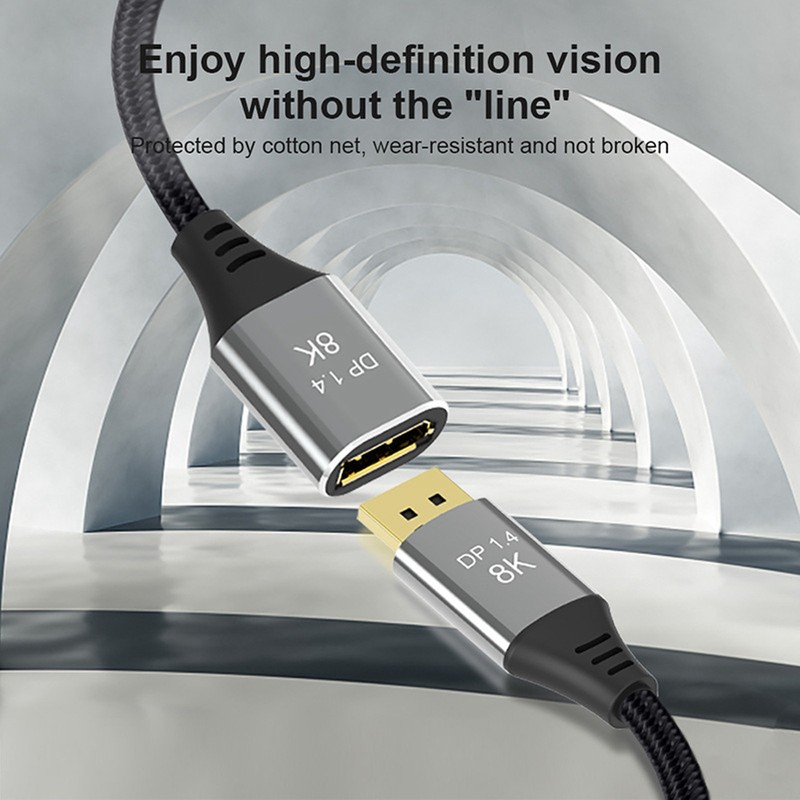 DP Male to Female DP Connecting Cable Computer 8K 60Hz