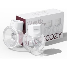 Momcozy Hands-Free Milchpumpe S12 Pro, tragbar und tragbar, mit weichem DoubleFit-Flansch, 3 Modi | 9 Stufen, Smart-Display, 24 mm, 2 Stück, Weiß