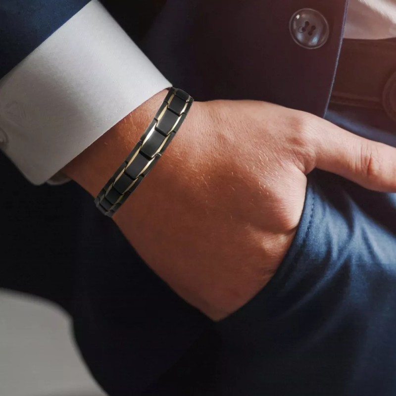 LOMETEB Moda Magnética-turm Terapia Salud Ajustable Pulseras 2piezas