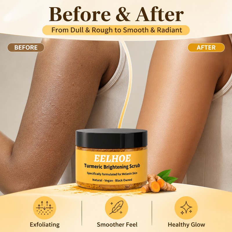 Turmeric Body Scrub for Exfoliating – Sea Salt & Vitamin