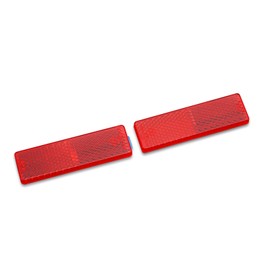 MFC PRO Rectangular Safety Stick-on Reflector Truck Trailer Warning Reflective Plate for Car Caravan Lorry Bus(Red, 2.99 x 0.87 in)