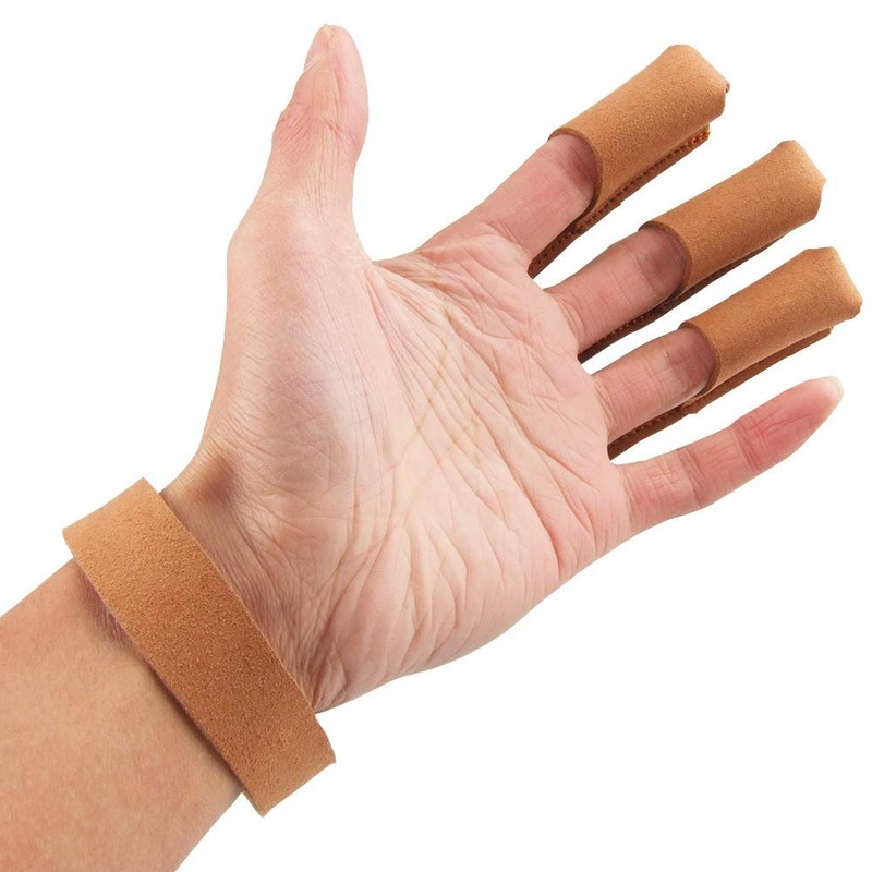 Tiardey Finger Guard Artificial Cow Leather Archery 3 Finger Guard