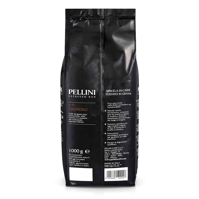 Pellini No.9 Cremeso Roasted Coffee Beans 1kg