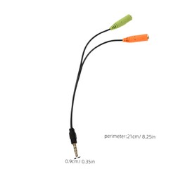 Abaodam 2pcs Audio Splitter Cable Dual Headphone Microphone Adapter for PC Laptop Phone Tablet High Sensitivity Mic Interface for Enhanced Audio Experience