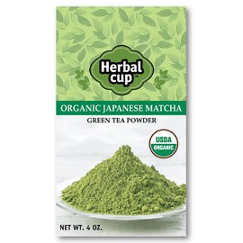 Herbal Cup Té Matcha japonés orgánico (té verde matcha, 113 g (paquete de 1))                                                                         