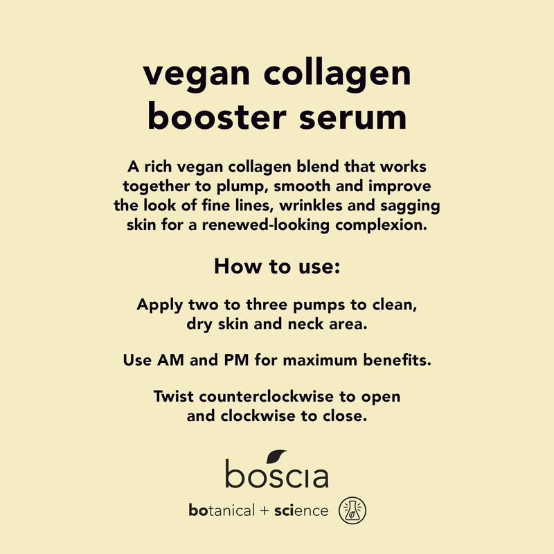 boscia Vegan Collagen Booster Serum - Vegan, Cruelty-Free, Natural &