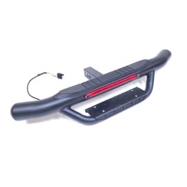 LEDIN 36" L x 6.5" H Towing Hitch Step Bar Drop Step 2" Receiver Black Red LED Brake Stop Light Bar Rear Bumper Guard Anti Slip Pad Universal Truck RV Trailer