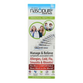 DR HANA'S NASOPURE DR HANA'S NASOPURE The Nicer Neti Pota | Personal Refill Kit | 20 Buffered Salt Packets | Allergy and Congestion Relief Nasal Wash