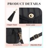 Missnine Women Shoulder Bag PU Leather Shell Bag, black
