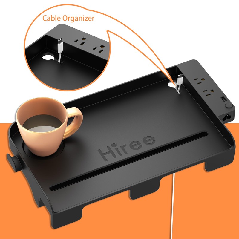 Bedside Shelf for Dorm Bunk Bed with USB Charging Port