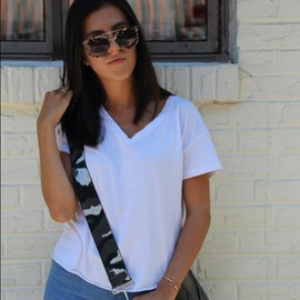 Camo Interchangeable Woven Bag Strap w/ Silver Hardware - Color: Green Ground/Silver Camo